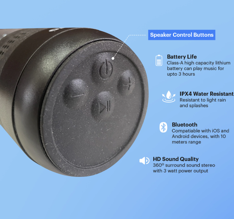 Customized Water Bottle with Wireless Speaker