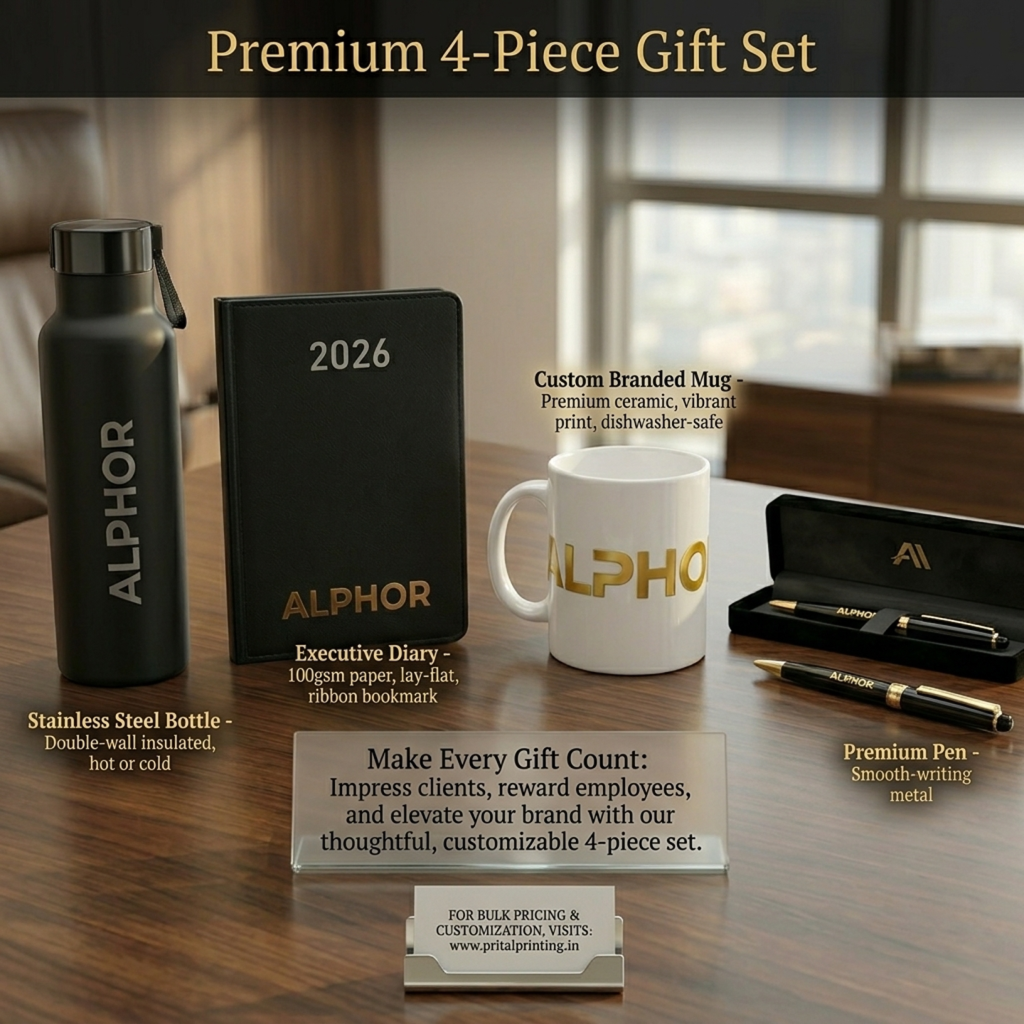 Corporate Branded Gift Set – Premium (4-Piece)